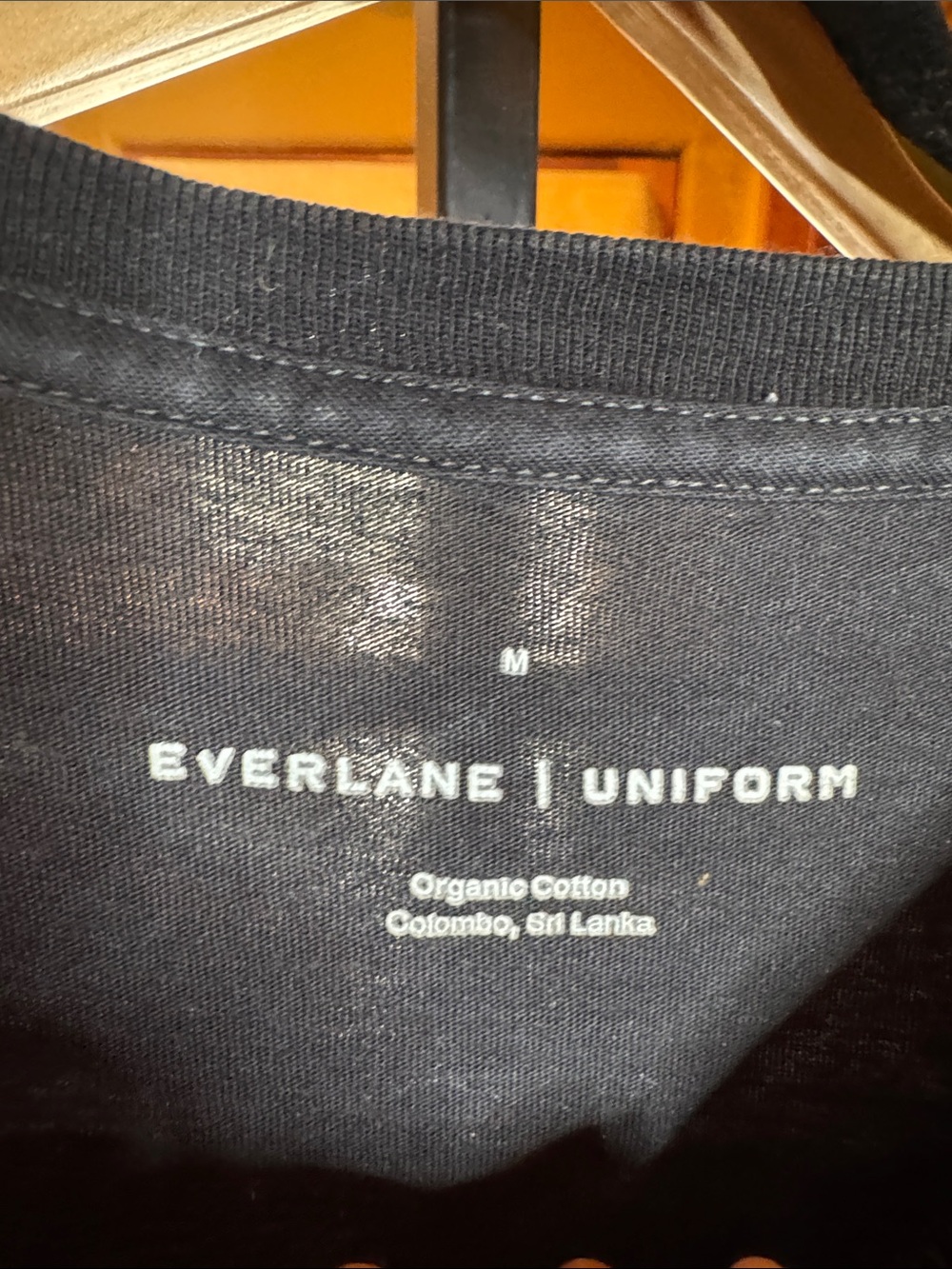 Everlane Uniform Organic Cotton Black Crewneck Tee Shirt Size Medium - Picture 8 of 12
